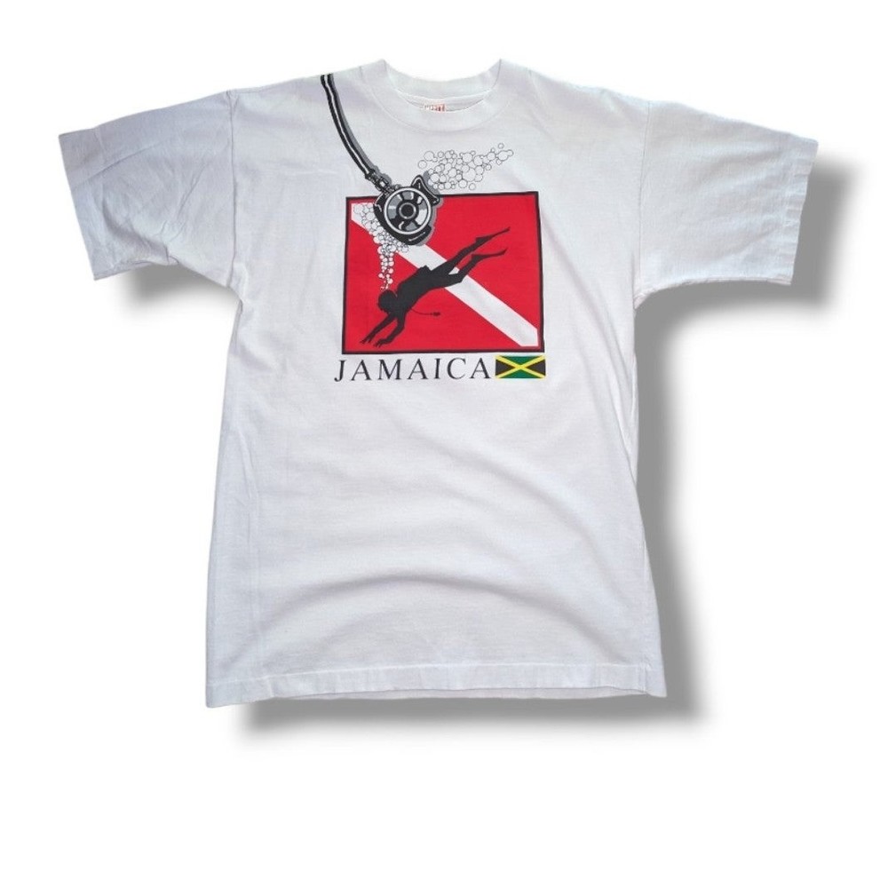 VTG 90s Jamaica Red Stripe Beer Wrap-around T-shirt - Size XL